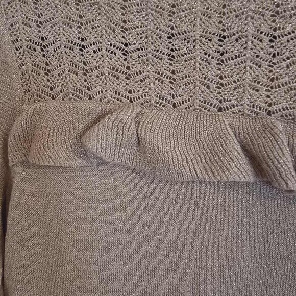 WHBM Pink Blush Sweater Mini Ruffle - Picture 2 of 3